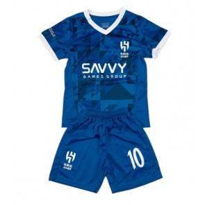 Billiga Al-Hilal Neymar Jr #10 Hemmatröja Barn 2024-25 Kortärmad (+ Korta byxor)